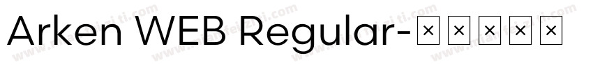 Arken WEB Regular字体转换